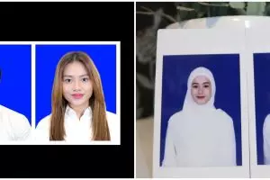 Pesona 15 seleb cantik di pasfoto buku nikah, parasnya curi perhatian