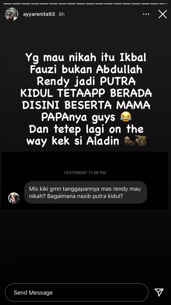 Ayya Renita dan Ikbal Fauzi  Instagram