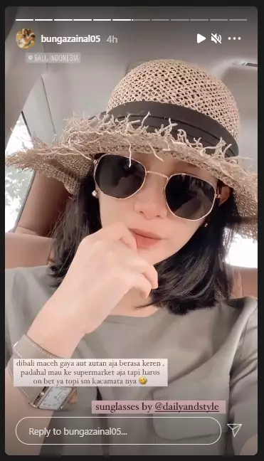 Bunga Zainal umumkan pindah ke Bali Instagram