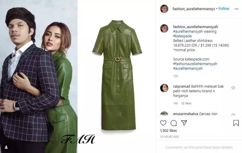 Harga outfit prewedding Aurel Hermansyah Instagram Harga outfit prewedding Aurel Hermansyah Instagram