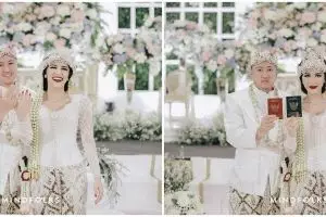 10 Momen pernikahan Syahra Larez mantan Rizky Billar, usung adat Sunda