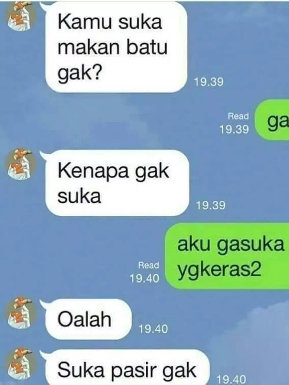 Chat kehabisan bahan obrolan © berbagai sumber