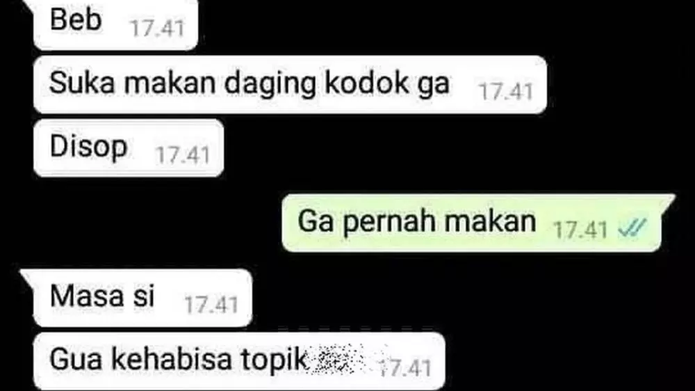 Chat kehabisan bahan obrolan © berbagai sumber