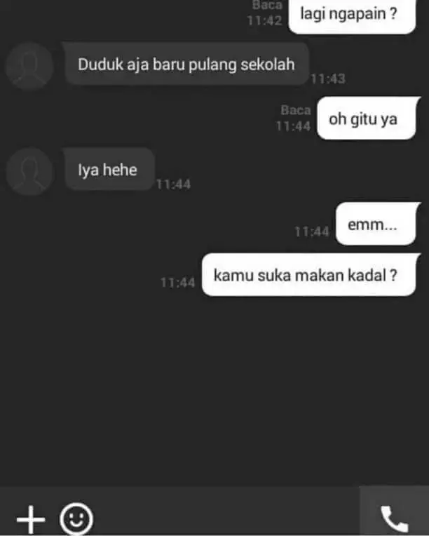Chat kehabisan bahan obrolan © berbagai sumber