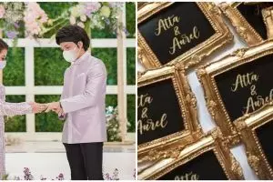 6 Potret isi suvenir lamaran Atta dan Aurel Hermansyah, bernuansa emas