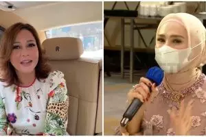 6 Beda gaya Maia Estianty dan Mulan Jameela hadiri lamaran Atta-Aurel
