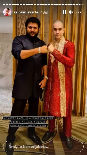 Gaya seleb kondangan pakai baju India © Instagram