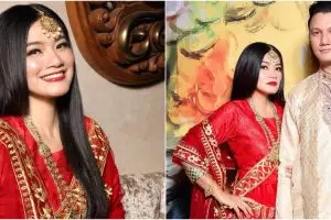 7 Potret Titi Kamal & Christian Sugiono saat kondangan, curi perhatian