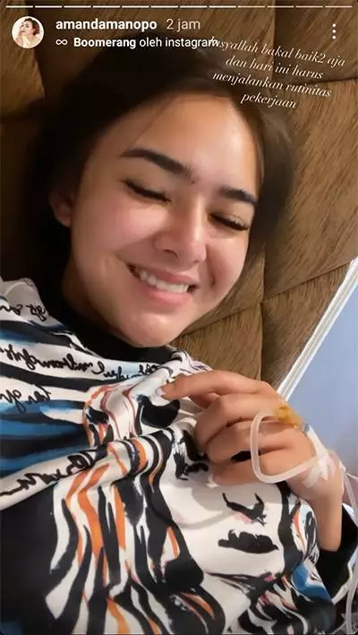 Foto selfie Amanda Manopo bangun tidur © 2021 brilio.net