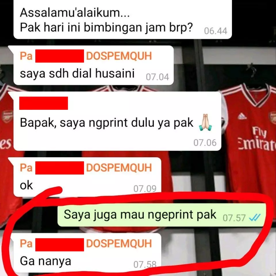 Balasan chat bimbingan skripsi © berbagai sumber
