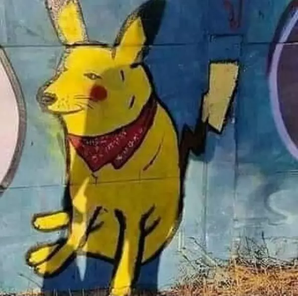 gambar kartun absurd di tembok Berbagai sumber