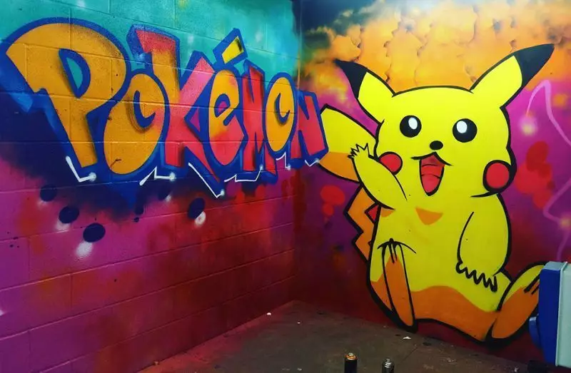 gambar kartun absurd di tembok Berbagai sumber