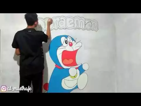 gambar kartun absurd di tembok Berbagai sumber