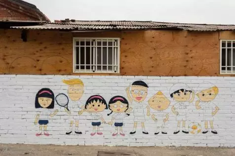 gambar kartun absurd di tembok Berbagai sumber