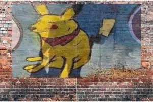 10 Gambar tokoh kartun di tembok ini absurdnya bikin kerutin dahi