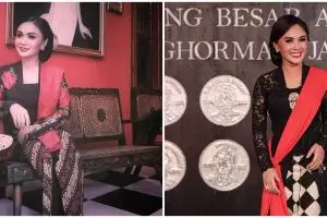 12 Gaya Yuni Shara pakai kebaya klasik, anggun bersanggul