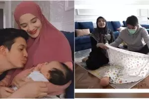 10 Momen Zaskia Sungkar & Irwansyah belajar merawat bayi, undang guru