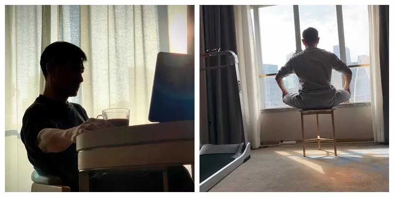 Andy Lau saat jalani isolasi mandiri © Istimewa