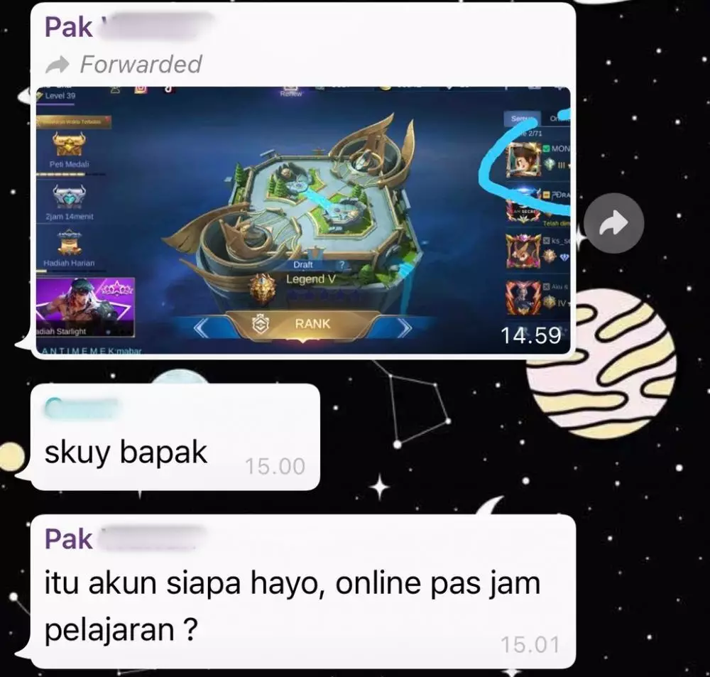 Momen lucu sekolah online © berbagai sumber