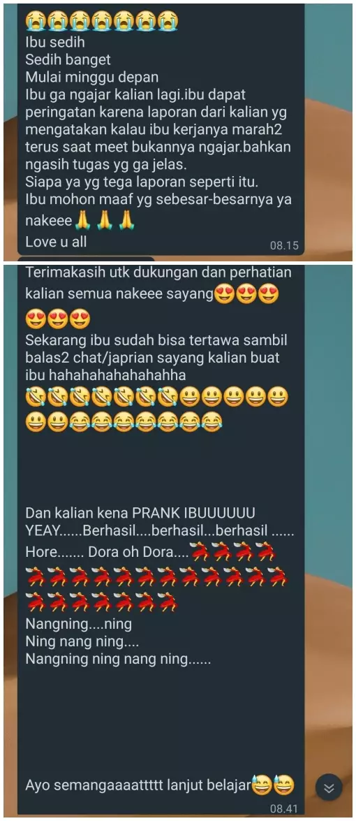 Momen lucu sekolah online © berbagai sumber