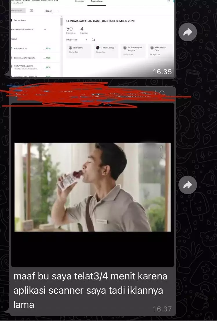 Momen lucu sekolah online © berbagai sumber