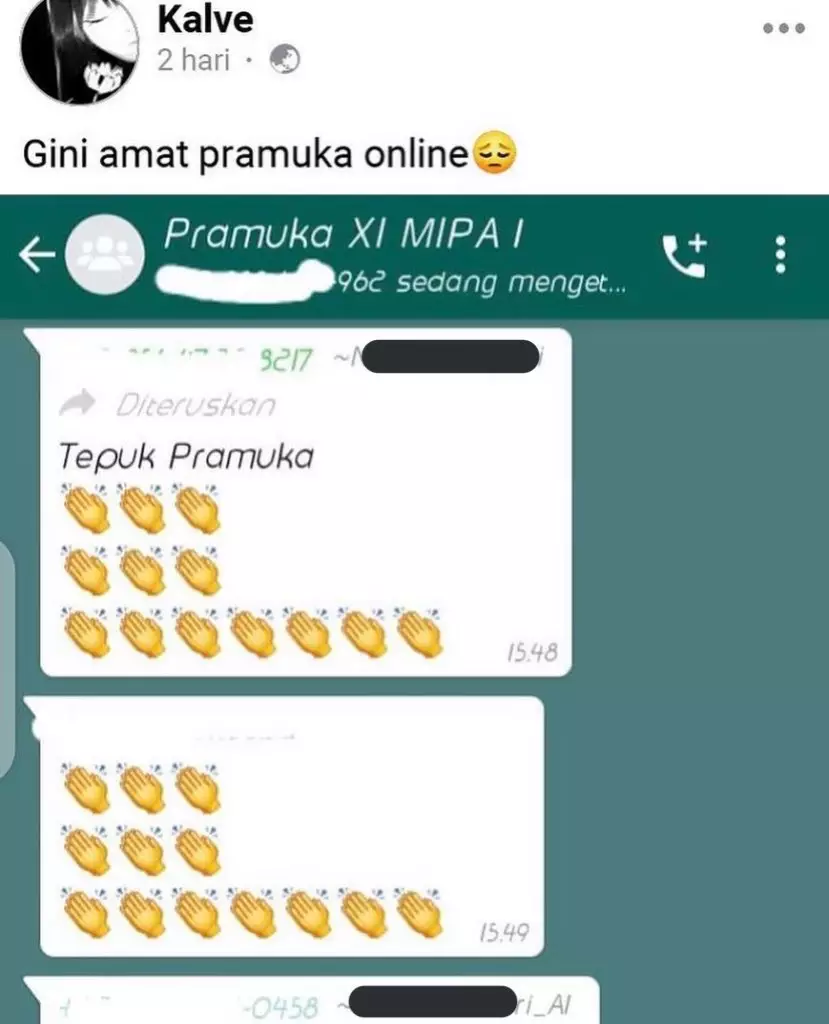 Momen lucu sekolah online © berbagai sumber