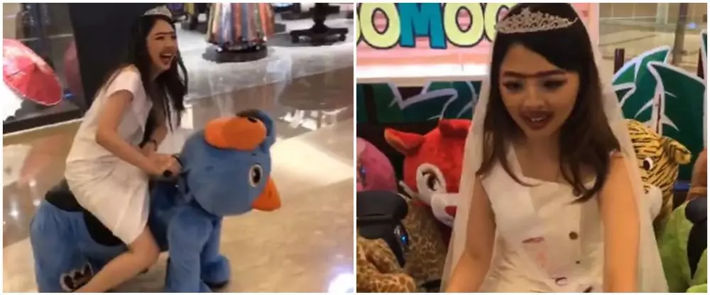 potret bridal shower seleb diarak keliling mal © berbagai sumber