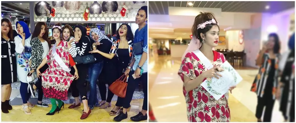 potret bridal shower seleb diarak keliling mal © berbagai sumber