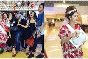 Diarak keliling mal, begini potret bridal shower 7 seleb cantik