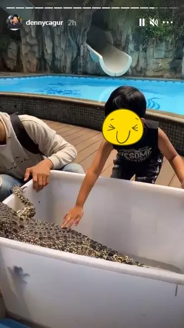 Denny Cagur pelihara buaya © Instagram Denny Cagur pelihara buaya © Instagram