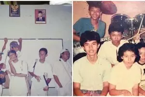 Potret 10 seleb pria bareng geng zaman sekolah, penuh kenangan manis
