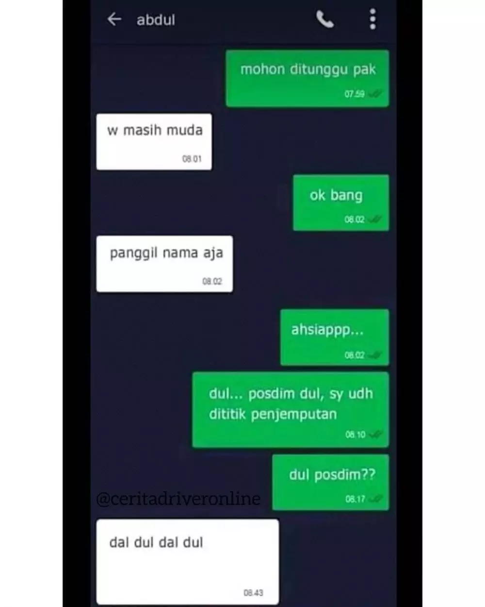 Balasan chat penumpang © berbagai sumber
