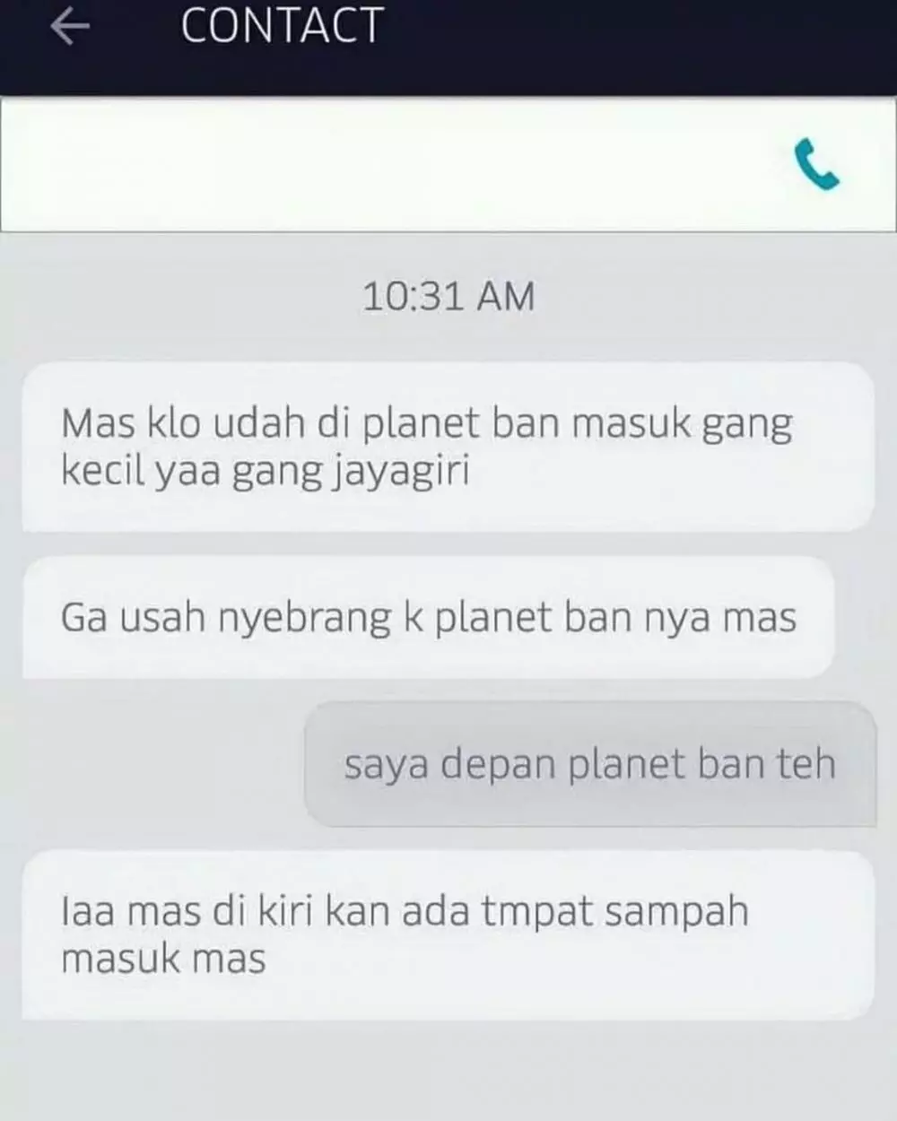Balasan chat penumpang © berbagai sumber