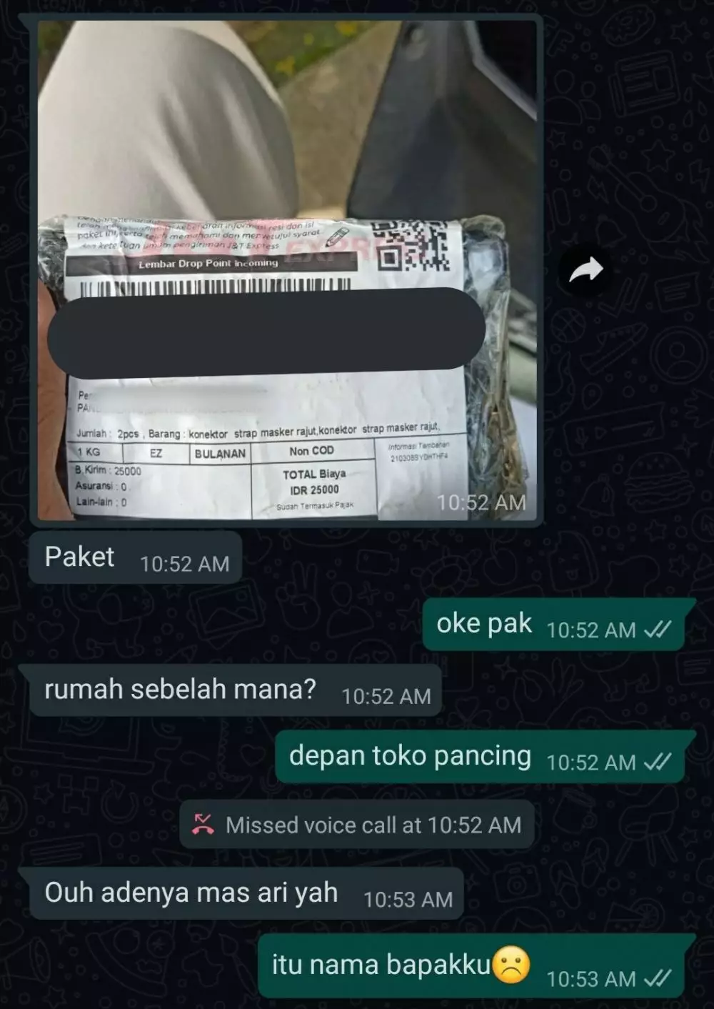 Balasan chat antar paket © berbagai sumber