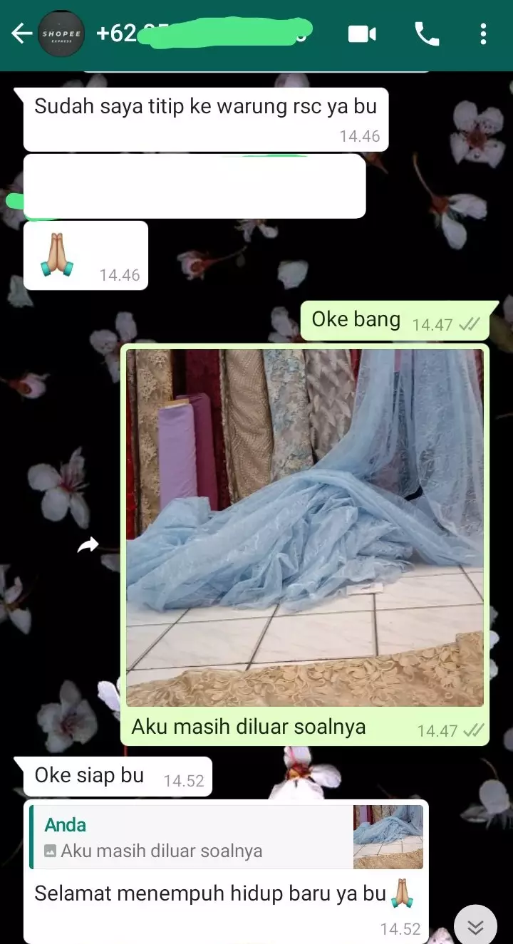 Balasan chat antar paket © berbagai sumber