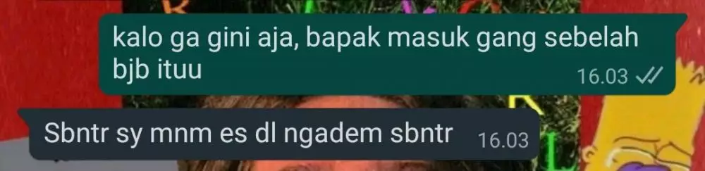 Balasan chat antar paket © berbagai sumber