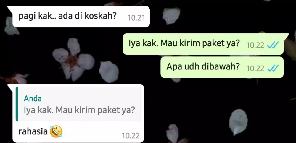 Balasan chat antar paket © berbagai sumber