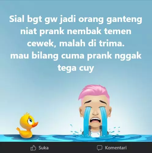 status fb gagal  bikin prank Berbagai sumber