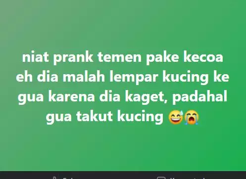 status fb gagal  bikin prank Berbagai sumber