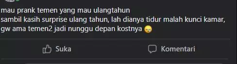 status fb gagal  bikin prank Berbagai sumber