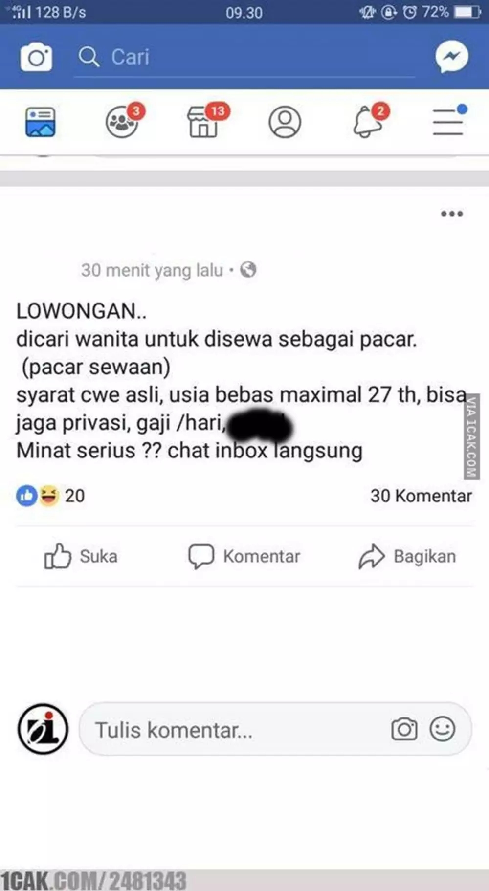 status cari jodoh fb © Berbagai Sumber