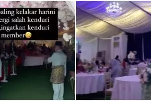 Kisah lucu cewek salah datang ke acara nikahan, sempat makan sepiring
