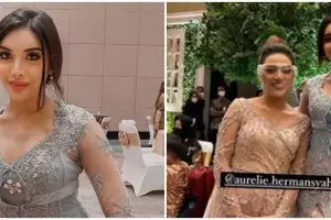 10 Gaya Millendaru hadiri siraman Aurel Hermansyah, panen pujian