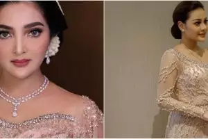 10 Potret busana siraman Aurel dan Ashanty, bisa diubah jadi dua model