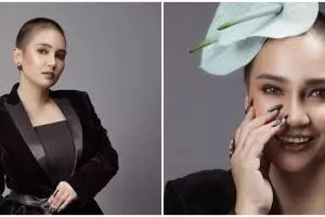 7 Gaya pemotretan Feby Febiola dengan outfit hitam, elegan abis