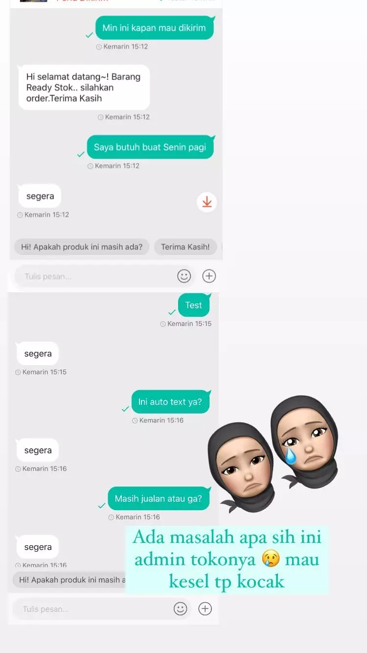 Chat penjual nggak niat dagang © Twitter