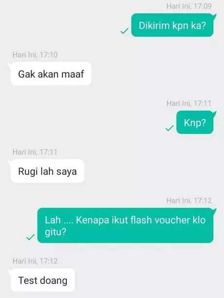 Chat penjual nggak niat dagang © Twitter