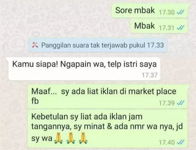 Chat penjual nggak niat dagang © Twitter