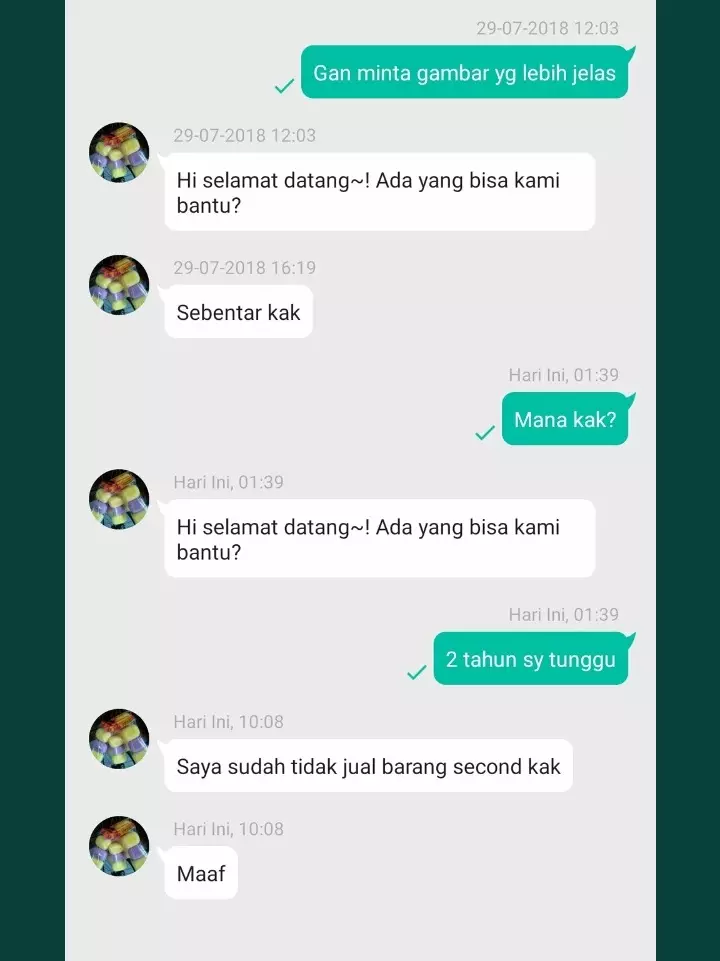 Chat penjual nggak niat dagang © Twitter