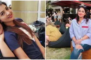 Dampingi Aurel saat siraman, ini 8 potret Mia Handayani kakak Ashanty